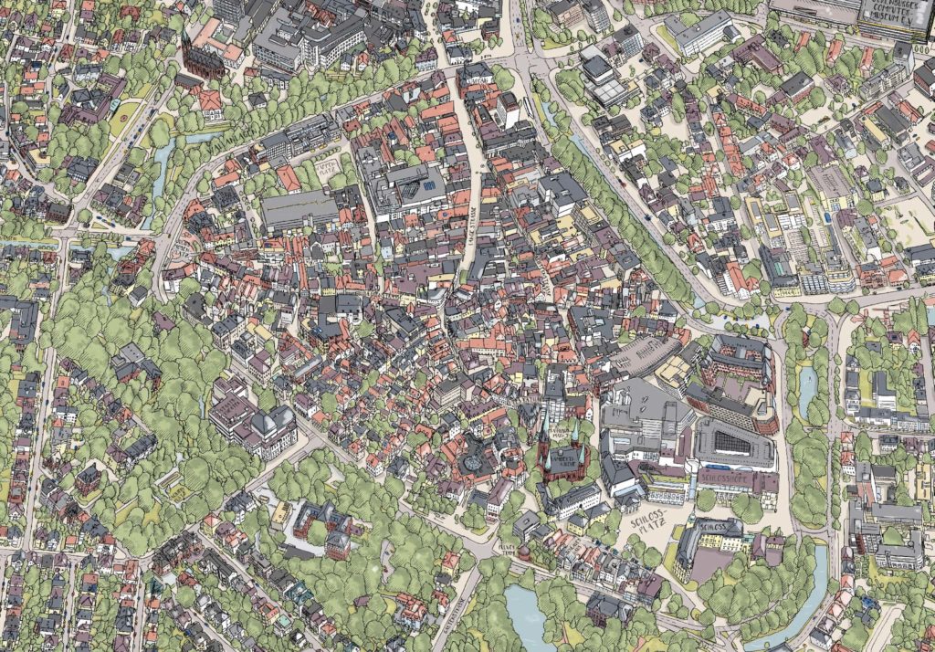 EDDIKS GRAFIK, Illustration, Stadtplan Oldenburg