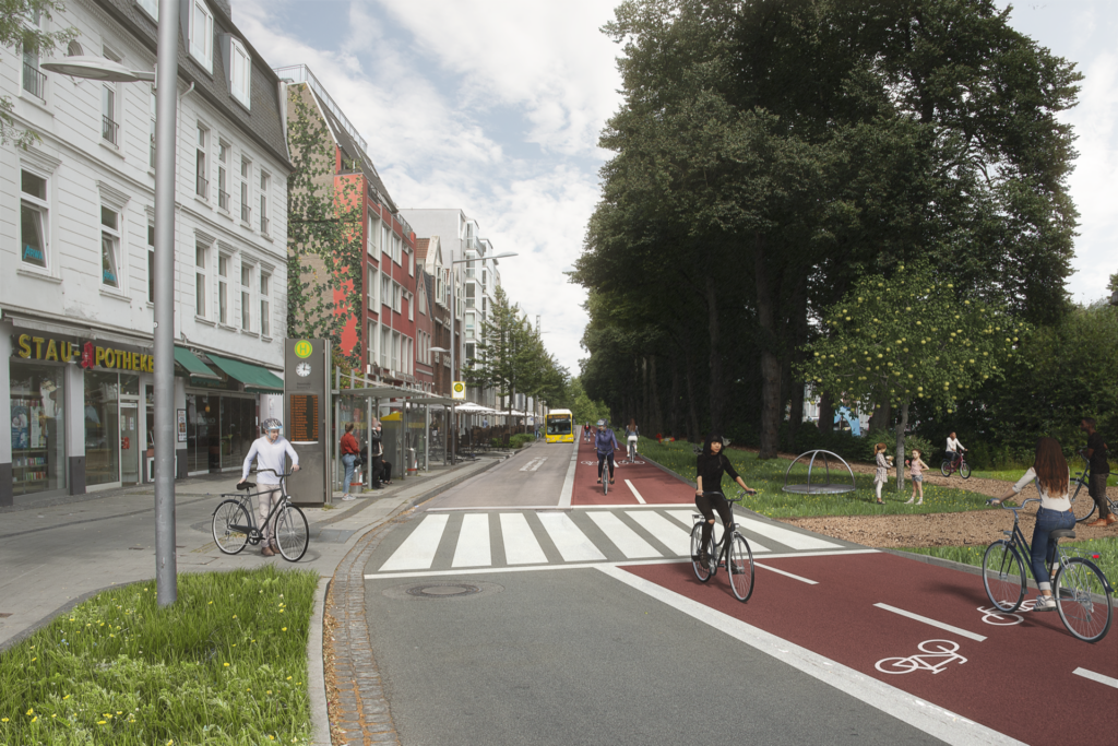 Verkehrswandel Oldenburg Wallring nachher