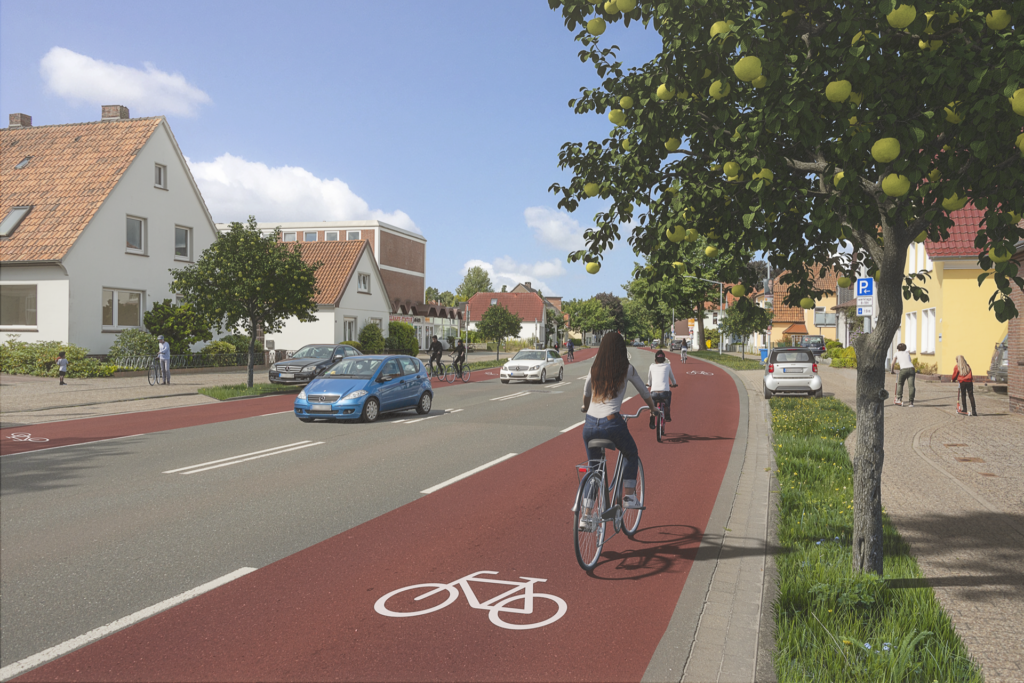 Verkehrswandel Oldenburg Bloherfelder Straße nachher